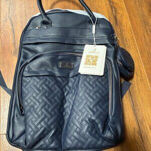 NWT BabbleRoo Diaper Bag Backpack Blue w/Pacifier case & changing pad